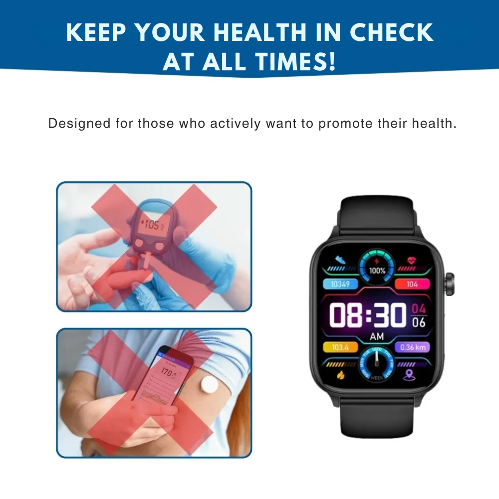 MediTrack® | Comprehensive Health Watch for Everyday Support UK